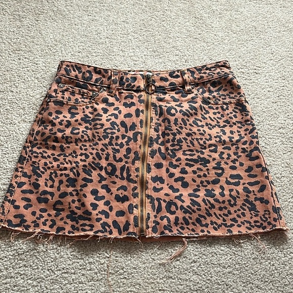 Free People Dresses & Skirts - “Free People: Leopard Skirt size 2”